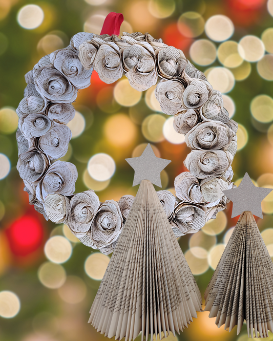 Paper Christmas Tree & Paper Flower Wreath – Workshop Monday 1 December 14:00 – 16:00